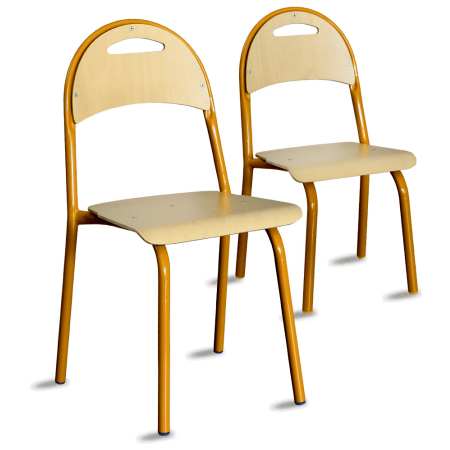 Krzesło szkolne stolbrzeg-SB-CIS z zaokrąglonym oparciem