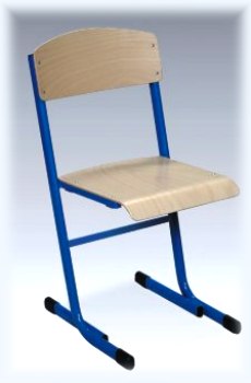 Krzesło MIESZKO-I na płasko-owalnym stelażu metalowym