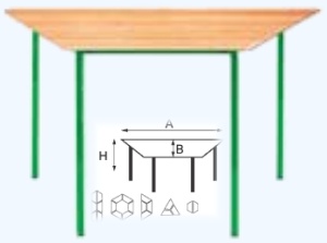 stolik trapezowy
