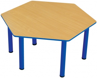 stół przedszkolny puchatek, sześcioboczny