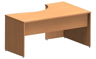 biurko z blatem łamanym lewostronne