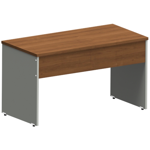 biurko D-110 z blatem prostokątnym orzech/silver