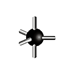 atom węgla, C (bipiramida trygonalna)