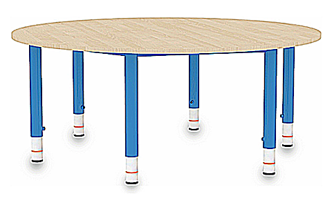 Stół przedszkolny okrągły regulowany