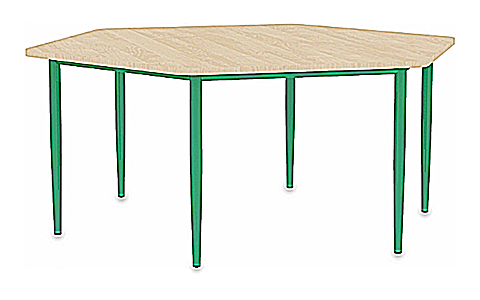 Stół przedszkolny sześciokątny SB-PRIMA-V